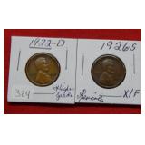 1922 D & 1926 S Lincoln Wheat Cents