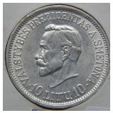 1938 Lithuania 10 Litu