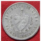 1920 Cuba 20 Centavos