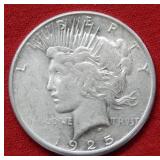 1925 S Peace Silver Dollar