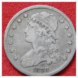 1838 Bust Silver Quarter