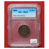 1804 Half Cent ICG VG10 Plain 4 No Stems