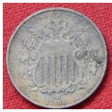 1866 Shield Nickel -- Rays    * Grainy