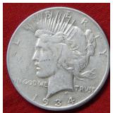 1934 S Peace Silver Dollar