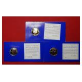(3) 1985 Kennedy Commemoratives 1st Day Covers