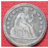 1856 O Seated Liberty Dime