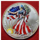 1999 1oz Colorized Silver Eagle