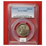 1979 D Susan B Anthony Dollar PCGS MS64