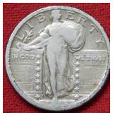 1918 D Standing Liberty Silver Quarter