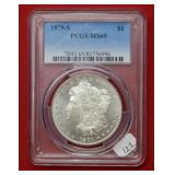 1879 S Morgan Silver Dollar PCGS MS65