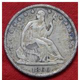1860 S Seated Liberty Half Dollar