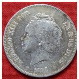 1892 Spain 5 Pesatas