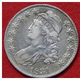 1831 Bust Silver Half Dollar