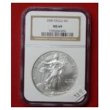 2000 American Eagle NGC MS69 1 Ounce Silver