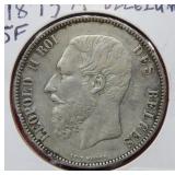 1873 A  Belgium 5 Franc