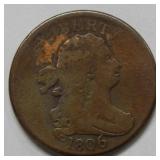 1806 Half Cent Coin - Rotated Die