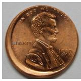 1999 Lincoln Cent Off Center Punch