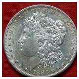 1883 S Morgan Silver Dollar Coin