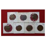 (7) Canada Large Cent -1906-1909-1913-1917-1918 &