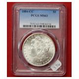 1844 CC Morgan Silver Dollar PCGS MS63