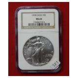 1998 American  Eagle MS69 1 Ounce Silver
