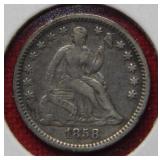 1858 O Seated Liberty Silver Half Dime