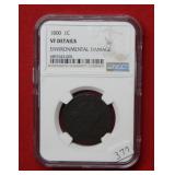 1800 Large Cent NGC VF Details