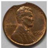 1960 Lincoln Cent "Clipped Planchet"