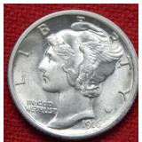 1916 Mercury Silver Dime - Split Bands