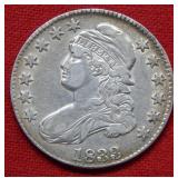 1833 Bust Half Dollar Silver Coin