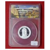 2010 S Hot Springs Washington Qtr ANACS PR70 DCAM