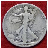 1921 S Walking Liberty Silver Half Dollar