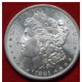 1881 S Morgan Silver Dollar