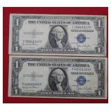 (2) 1935 D $1 Silver Certificates