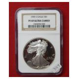 1990 S American Eagle  NGC PF 69 1 Ounce Silver