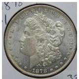 1878 Morgan Silver Dollar 7 Tail Feathers