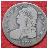 1833 Bust Silver Half Dollar
