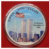 2006 Colorized Silver Eagle 9-11 50th Anniv