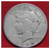 1934 Peace Silver Dollar