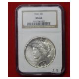 1926 Peace Silver Dollar NGC MS64