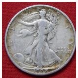 1927 S Walking Liberty Silver Half Dollar