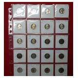 Lot of 20 Proof Jefferson Nickels dating back 1961
