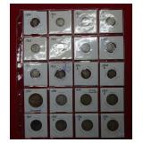 Lot of 20 Silver Barber Dimes dating back to 1893
