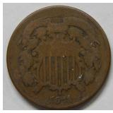 1871 Two Cent Piece Coin