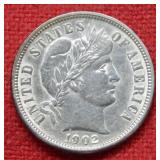 1902 O Barber Silver Dime
