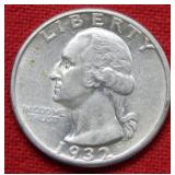 1932 D Silver Washington Quarter Coin