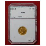 1914 D $2.50 Gold Indian Coin ***