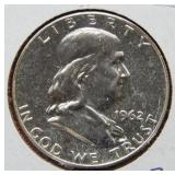 1962 Proof Franklin Silver Half Dollar