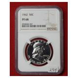 1962 Franklin Silver Half Dollar NGC PF68