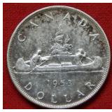 1953 Canada Silver Dollar